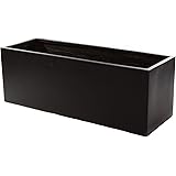 zinc galvanised black trough planter