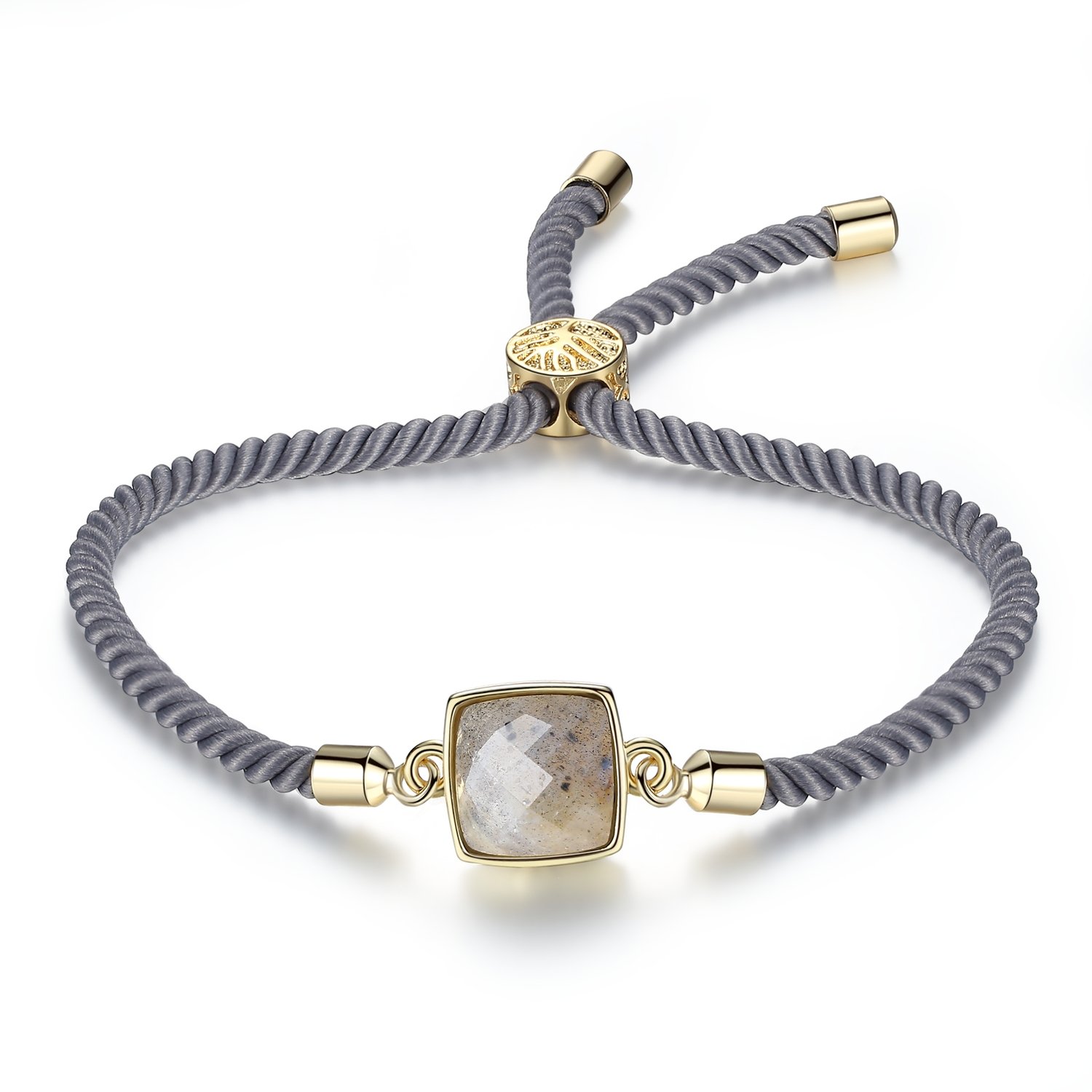 COAI Women's Crystal Bracelet, Labradorite Bolo Bracelet