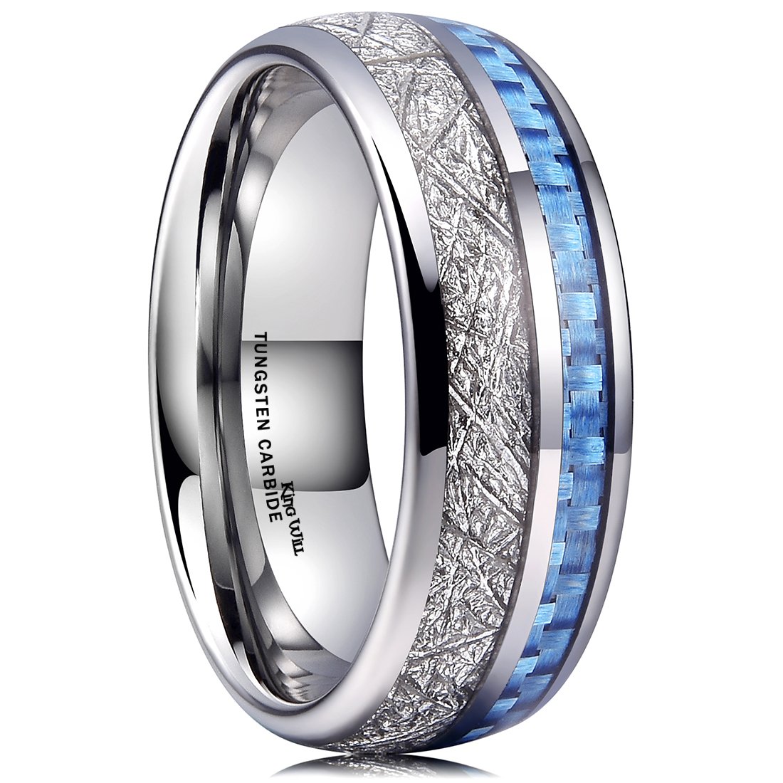 King Will 8mm Tungsten Rings for Men Imitated