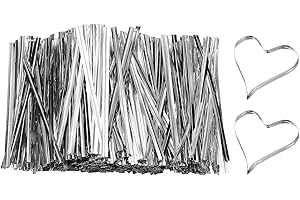 PATIKIL Bag Twist Ties 3 Inch, 800 Pcs Metallic Bread Ties for Treat Plastic Bags Gift Wrapping Candy Coffee Bag Plant Party 