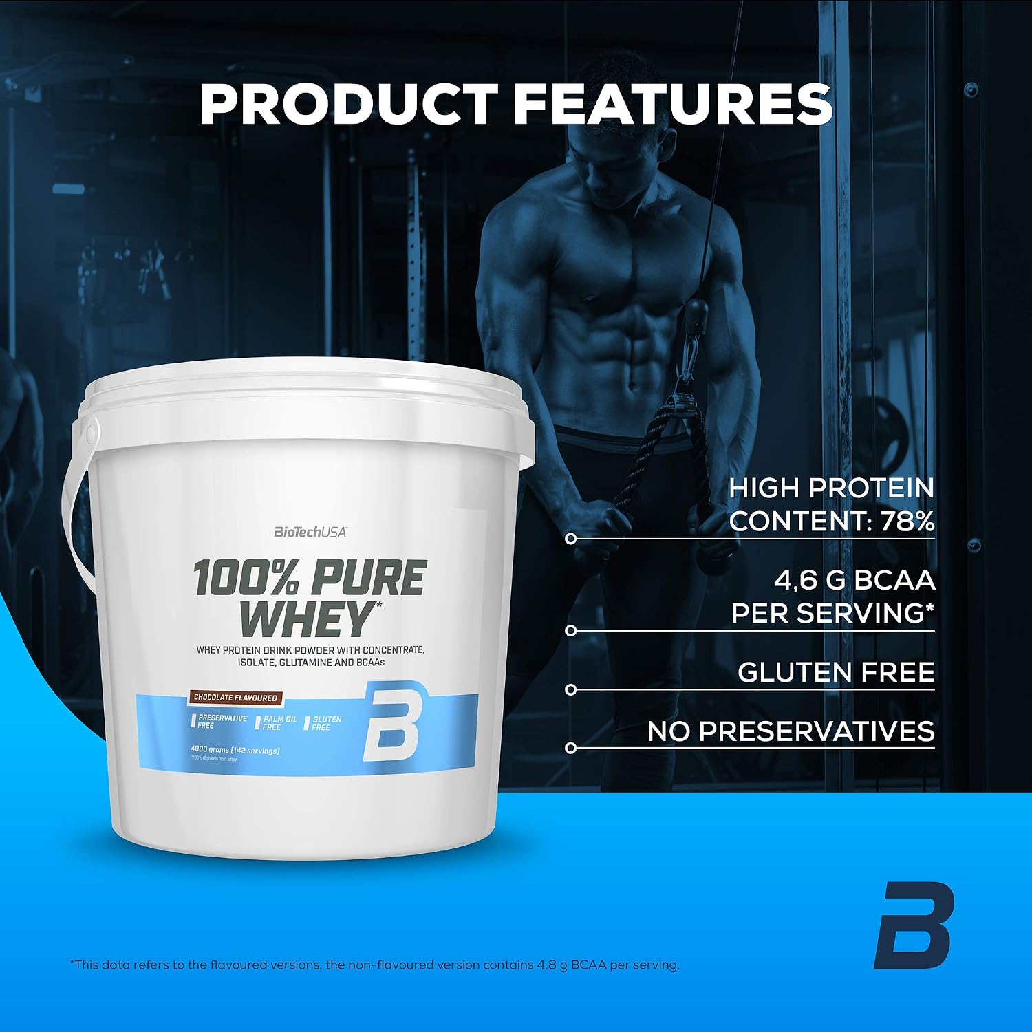 BioTechUSA 100% Pure Whey, 4 kg - Image 3
