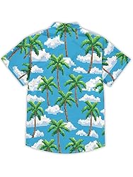 Hawaiian Shirts for Men Palm Tree Summer Beach