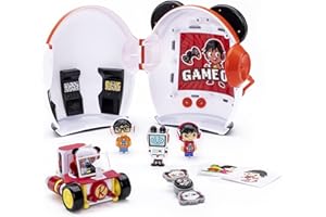 Ryan's World Combo Panda Game On Egg; Contents Include The Combo Panda Shaped Container, 4 Micro Figures, a Micro Vehicle, Spinner, and Stickers