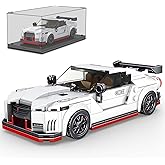 Mould King Speed Champions Nissan GT-R NISMO Model Car Building Kit with Display Case, 27031 Super Car Building Blocks, Racin