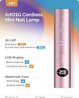 MelodySusie P-ART01G Handheld Cordless UV LED Nail Lamp Rose Pink view 2