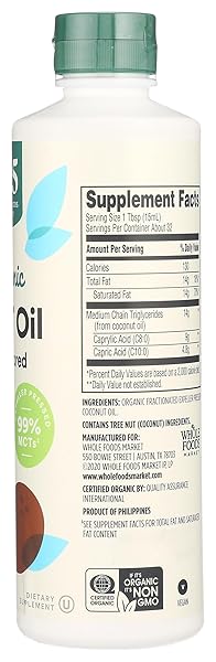 365 BY WHOLE FOODS MARKET, MCT OIL, UNFLAVORED, 16 FL OZ