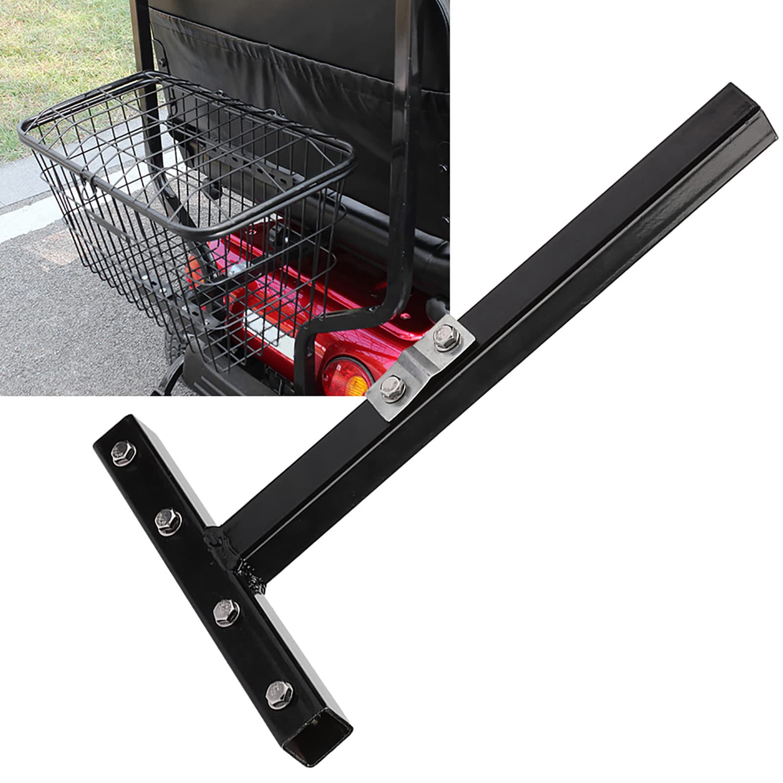 Mobility Scooter Basket Bracket, Mobility Scooter Rear Basket Mounting Bracket with Mounting, Screw Modification Accessory Replacement to Increase The Load-Bearing Capacity of Cargo Rack 12.6 x 8.3 in