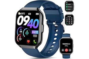 QCOQ Smart Watch, 1.96" Smartwatch for Men Women (Answer/Make Call), Fitness Tracker with 110+ Sport Modes, IP68 Waterproof, Heart Rate/Sleep Monitor, Spo2, Pedometer, Activity Tracker for Android iOS