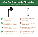 HANDLESTORE Straight Lever on Rose Matt Black Door Handles - Handles Only view 6