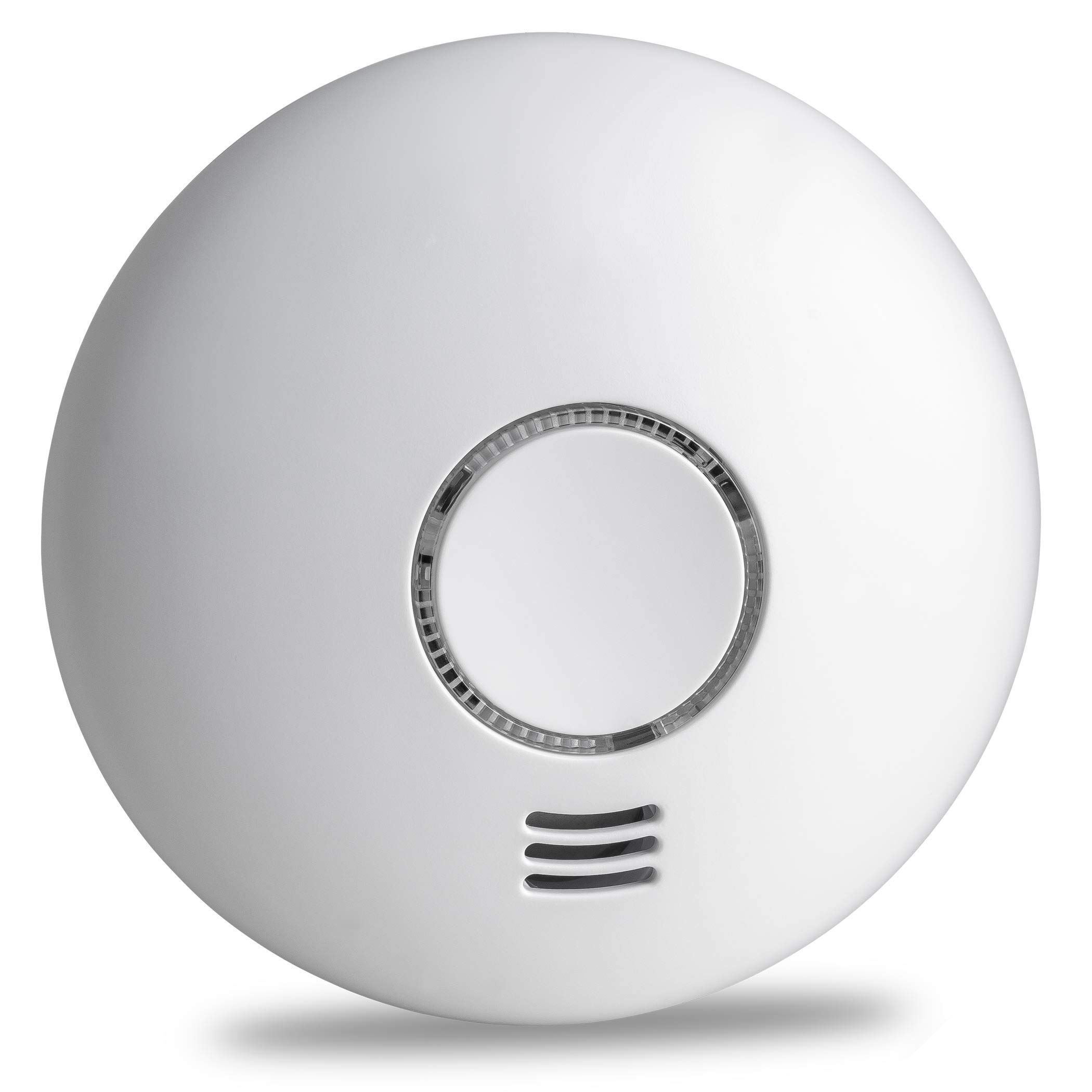 SEBSON Wireless Smoke Alarm Linkable, Smoke and Heat Detector, Photoelectric, Battery included, DIN EN 14604, VdS 3131- Ø120x36mm