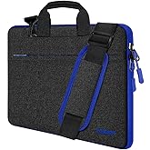 Laptop Shoulder Bag 13 13.3 14 Inch Case Compatible with MacBook Pro 14 2025-2021 M4/M3/M2/M1, Mac Air/pro 13-13.3 Inch and Most Popular 13-14 Notebooks,Spill-Resistant Briefcase, Black & Blue