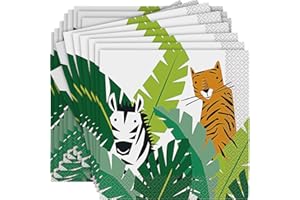 Animal Safari Multicolor Luncheon Napkins (Pack of 16) - Wild & Fun Party Napkins, Perfect for Jungle-Themed Parties & Events