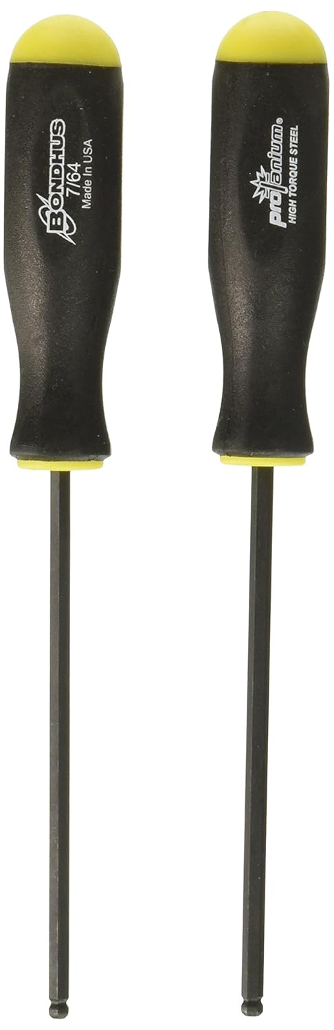 Bondhus 10606 7/64" Ball End Screwdriver with ProGuard Finish, 2.9", 2-Piece