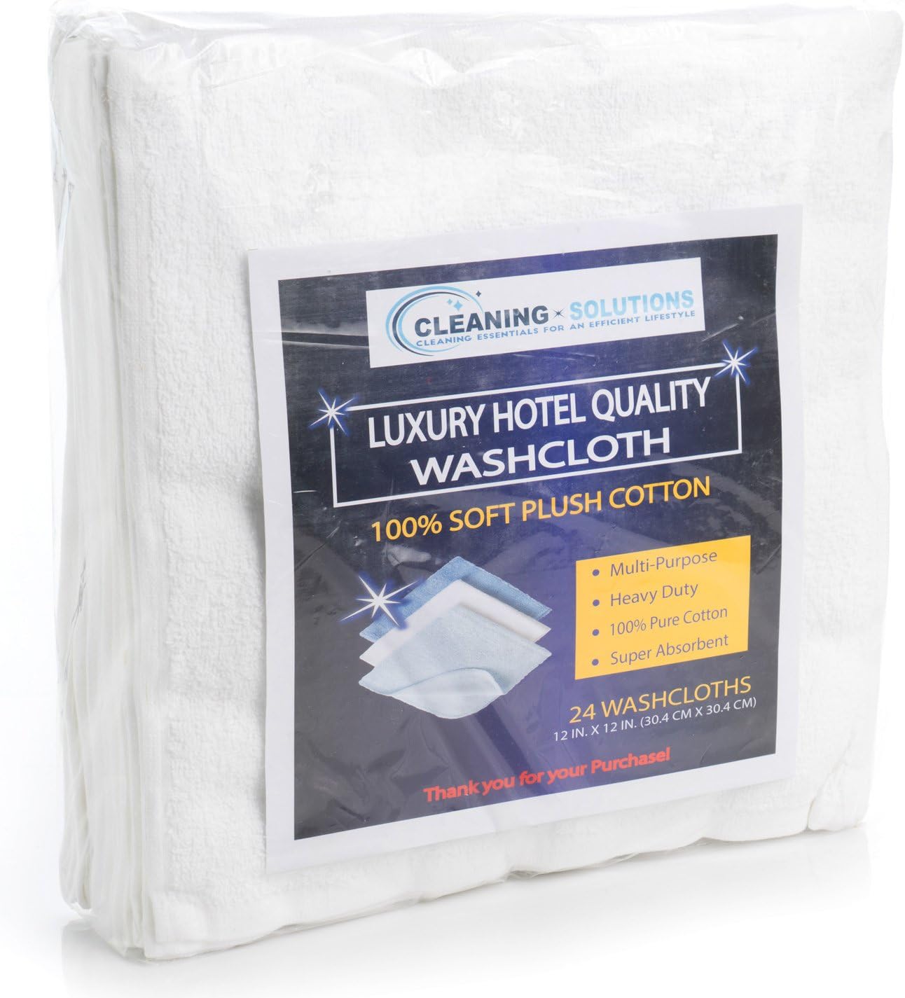 Simpli-Magic 79078 Linens, 12"x12", Washcloths, White,24: Home Improvement