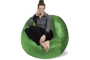 Sofa Sack Bean Bag Chair - Plush, Ultra Soft - Memory Foam Bean Bag Chair with Microsuede Cover - Stuffed Foam Filled Furniture and Accessories for Dorm Room 4 Feet - Lime