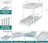 DEKAVA Under Sink Storage 2 Pack 2 Tier Sliding Organiser White view 2
