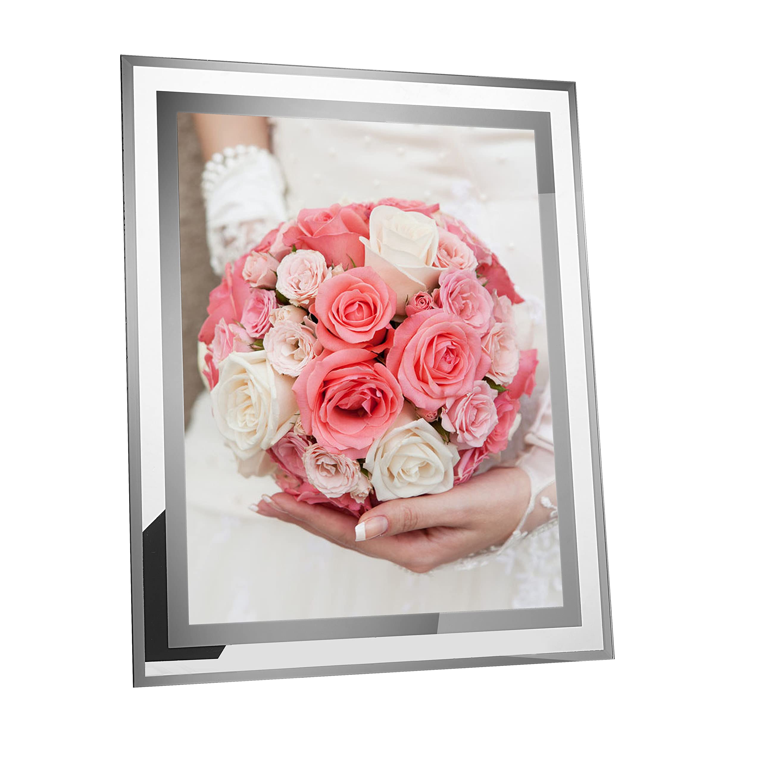 Ray & Chow 8x10 Glass Picture Photo Frames For Wedding Photos,Family Photos and Home Decoration,Portrait or Landscape Display