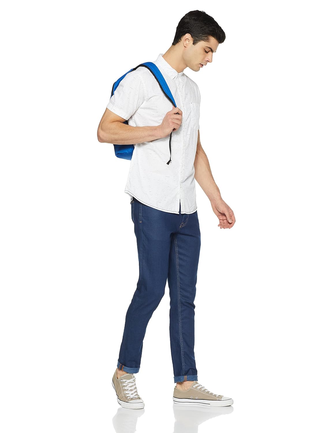 urban ranger by pantaloons men's printed slim fit polo