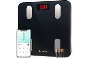 Etekcity Smart Scale for Body Weight, Digital Bathroom Weighing Machine Fat Percentage BMI Muscle, Accurate Composition Analyzer People, Bluetooth Electronic Measurement Tool, 400lb