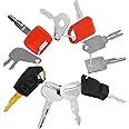 10 Heavy Construction Equipment Keys Master Set, Replacement Ignition Key Fits Cat Caterpillar Case Jd John Deere Kubota Komatsu Hyster Yanmar Daewoo Takeuchi Ford New Holland Volvo JCB