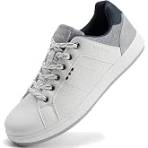 LANGDU Mens Casual Shoes Fashion Sneakers Breathable Comfort Walking Shoes for Male Size 8-12 (11,White)