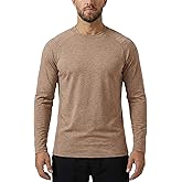 Zengjo Mens Athletic Shirts Long Sleeve Midweight Thermal Running Baselayer Moisture Wicking