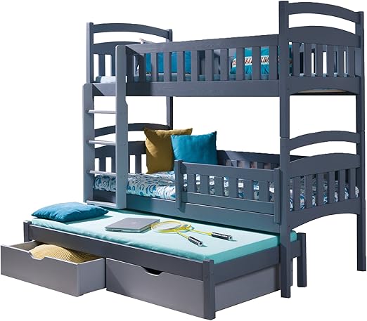 Ye Perfect Choice Triple Bunk Bed Dominic 3 Modern High Bed