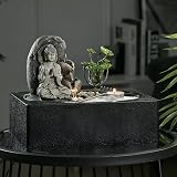 BTGGG Buddha Indoor Fountain with LED Light Candle 29x21x22 cm UK Plug view 2