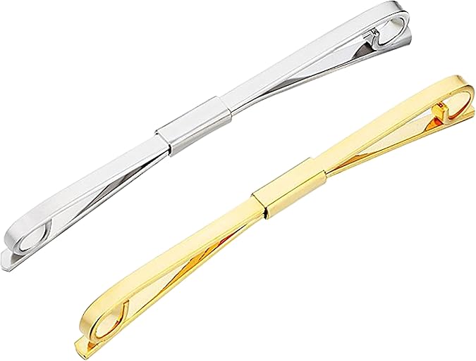 GeekM mens Tie Collar Bar Pin Set For Classic Collar Clip Set Of 2
