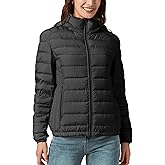 PUREPEAR Women's Packable Puffer Jacket Hooded Lightweight Puffy Jackets Windproof Winter Coat