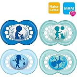 MAM Day Night Lot de 4 tétines en silicone MAM Air Night avec 2 boîtes