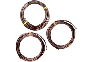 bociloy 3 Rolls Bonsai Training Wire, Aluminum 2.5mm/3mm/4mm Training Wire for Holding Bonsai Branches Small Trunks, Brown