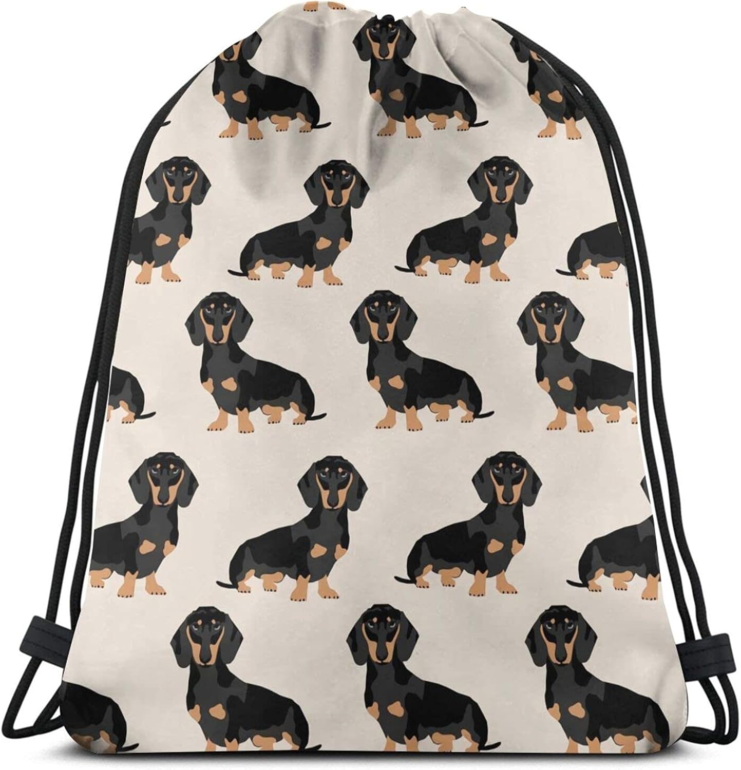Unisex Drawstring Backpack Bag Doxie Dachshund Weiner Dog Pet Dogs Dog