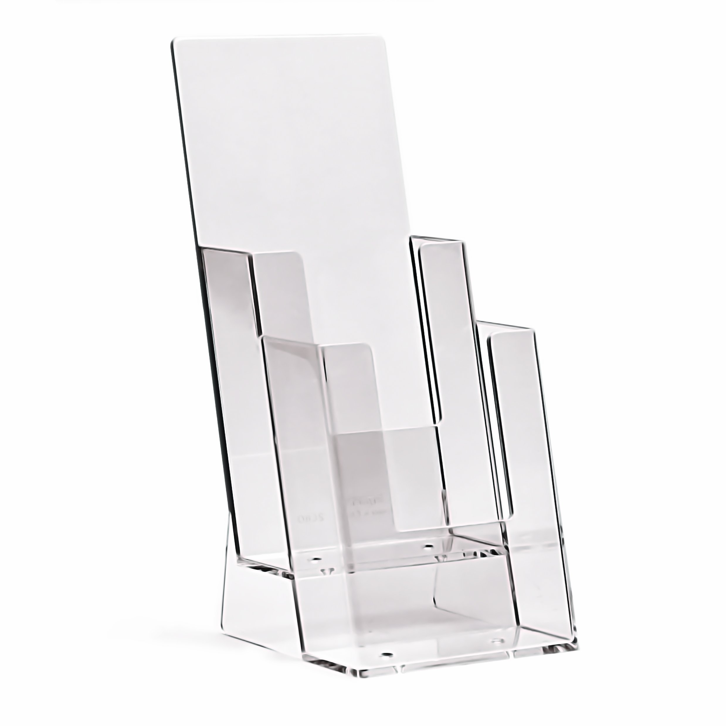 Taymar Table brochure Stand, Flyer Stand in DIN Long (DL) A6 Format on Two Levels