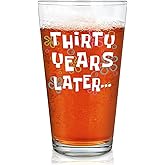 Futtumy 30th Birthday Gifts for Men, 17 OZ Thirty Years Later Beer Glass, 30 Year Old Birthday Gifts for Men Him Dad Father Husband Brother Boyfriend Uncle Women Wife, Gift for 30th Birthday Christmas