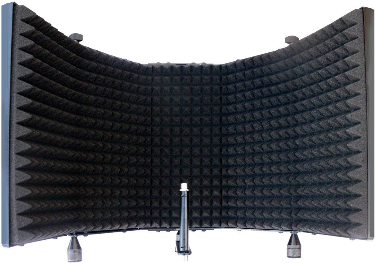 AxcessAbles SF-101KIT Recording Studio Microphone Isolation Shield with Tripod Stand - 4ft to 6ft 6" Height Adjustable Stand Compatible w/Blue Yeti, AT2020, AKG, Rode Microphones. EXTRA LARGE: Musical Instruments