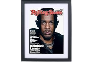 Mxtallup 10x12 Magazine Frame for the Wall,Displays Magazines Measuring 10x12 inches with White Mat (Measure Your Magazine)(Z1012W)