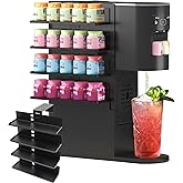 LeoTube Flavor Pods Storage Holder for Ninja Thirsti Soda Machine, 4-Tier Organizer for Ninja Thirsty Flavor Pods, Hold 20 Flavor Water Drops, Space-saving & Easy to Access, Soda Maker Accessories