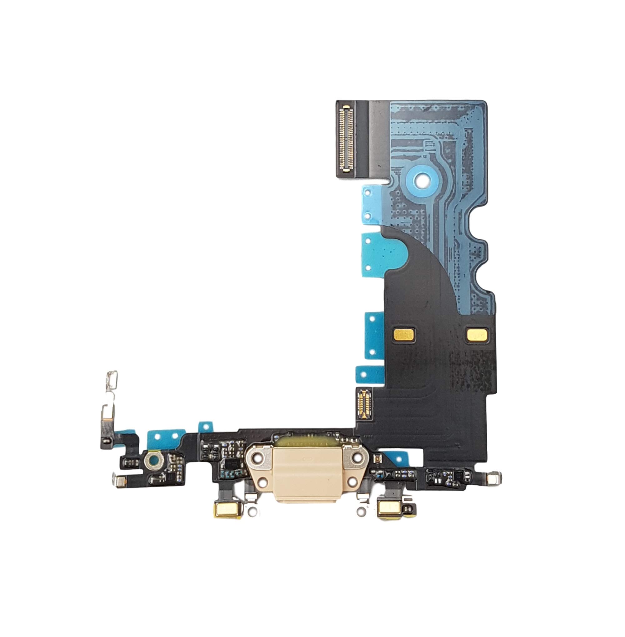 DHLK® Charging Dock connector compatible with iPhone 8 - Charging Port Flex Cable, Gold (A1863, A1905, A1906)