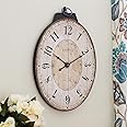 MODE HOME 29 Inch Oval Wall Clock for Living Room Decor, French Vintage Farmhouse Wall Clocks Decorative for Home, Large Wall Clock Battery Operated