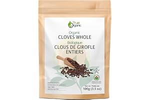 True Organic Ceylon Cloves Whole, 3.5 ounces, USDA Organic & Kosher Certified, Non-GMO, Fresh Organic Cloves, Pure Ceylon Pre