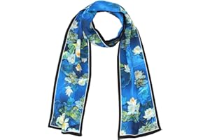 ANDANTINO 100% Silk Scarf for Women 58”*6.3” Long Shawls for Headscarf and Neck- Oblong Hair Wraps with Gift Packed