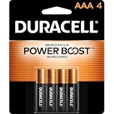 Duracell Coppertop AAA Batteries, 4 Count, 12-Year Shelf Life, Long-lasting