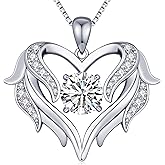 Glitterite 1-3 Carat Moissanite Heart Necklace for Women, 925 Sterling Silver Moissanite Pendant Necklace, Anniversary Present for Her, Birthday Gift for Wife, Diamond Jewelry Present for Girlfriend, Mom, Daughter