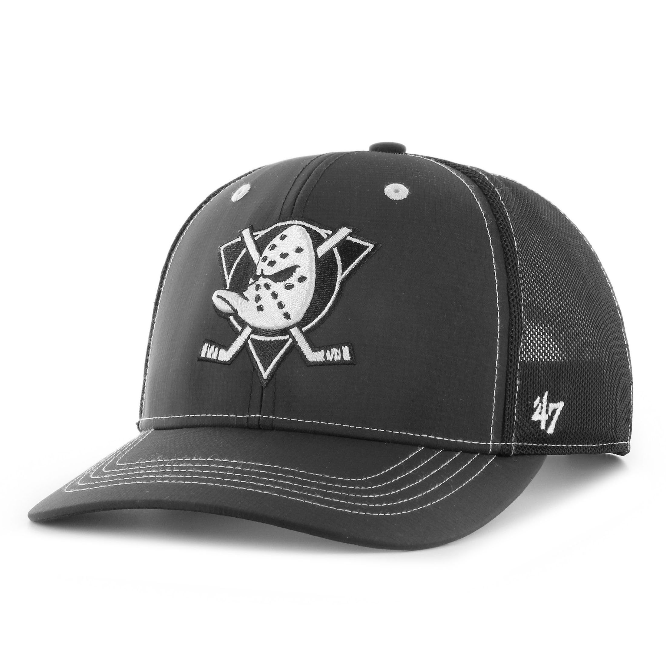 47 Brand Mesh Snapback Cap - XRAY Anaheim Ducks Black