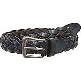 Women's 1 1/8" Braided Woven Skinny Narrow Leather Belt