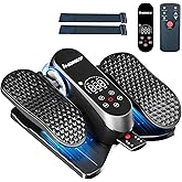 Under Desk Elliptical Machine, Electric Leg Exerciser for Seniors with 12 Adjustable Speeds, Auto & HR Modes, Portable Quiet Seated Pedal Exerciser with Remote Control