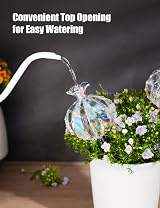 NiHome Large Plant Watering Globes 2-Pack Iridescent Glass Cactus 140 ml view 3