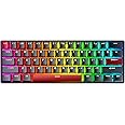 DrunkDeer G60 Rapid Trigger Mechanical Gaming Keyboard TKL Magnetic Switch Keyboard RGB PBT Keycaps Compact 60% 61Keys USB Wired，Black