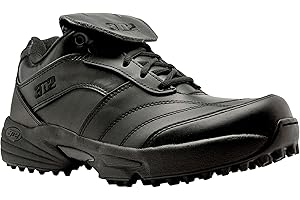3N2 Reaction Lo Men's Baseball Umpire Field Shoe - Lightweight Leather Shoes for Softball & Baseball Umpires - Black